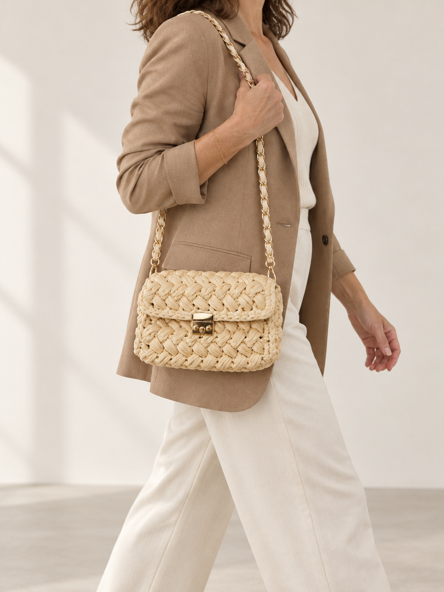 Sac Crochet à Rabat – Abricot