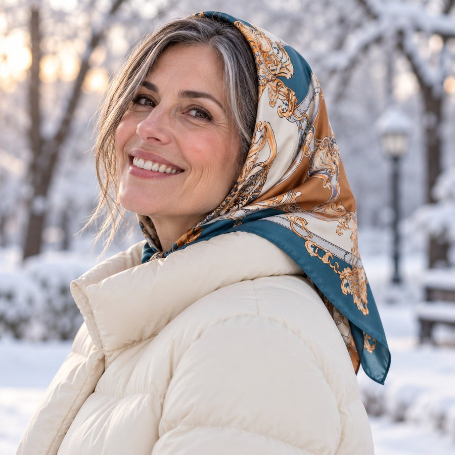 Carré Color Block – en hiver