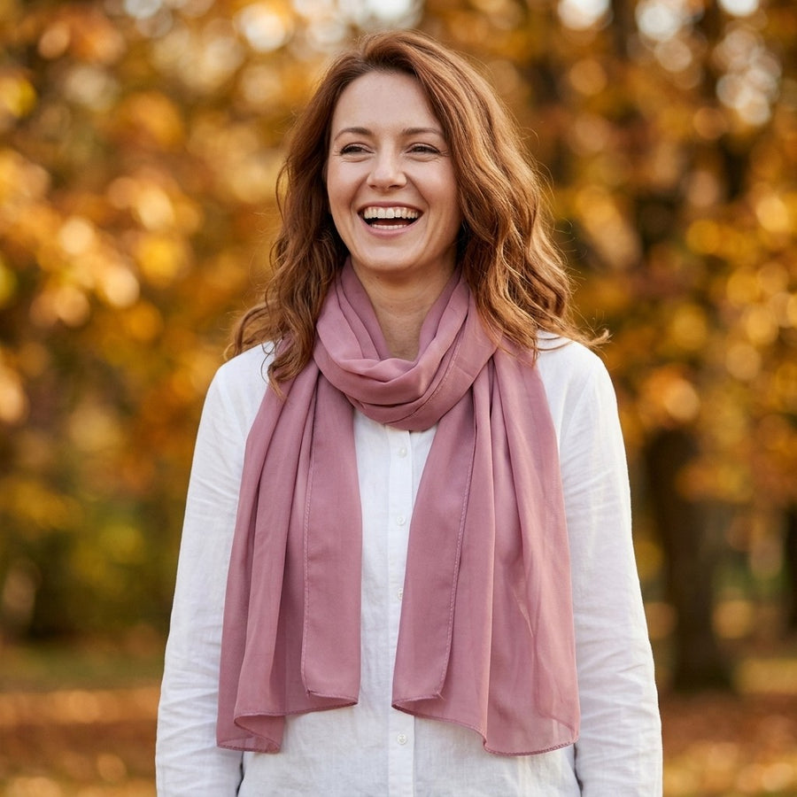 Étole Mousseline Unie – Mauve