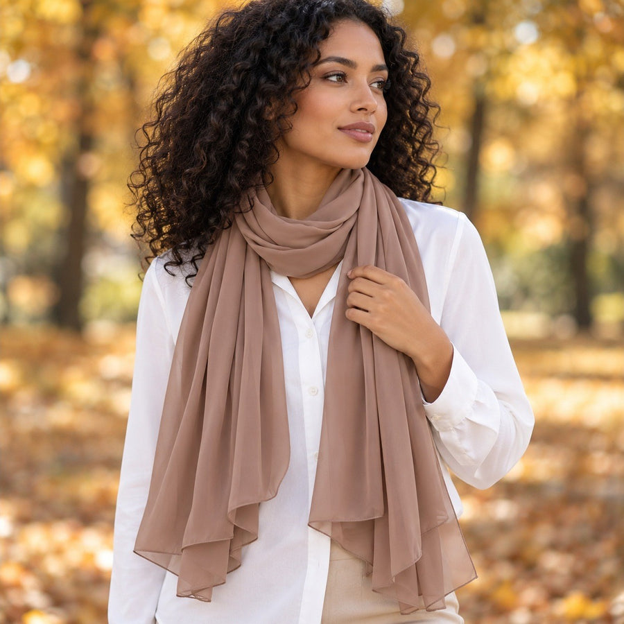 Étole Mousseline Unie – Nude