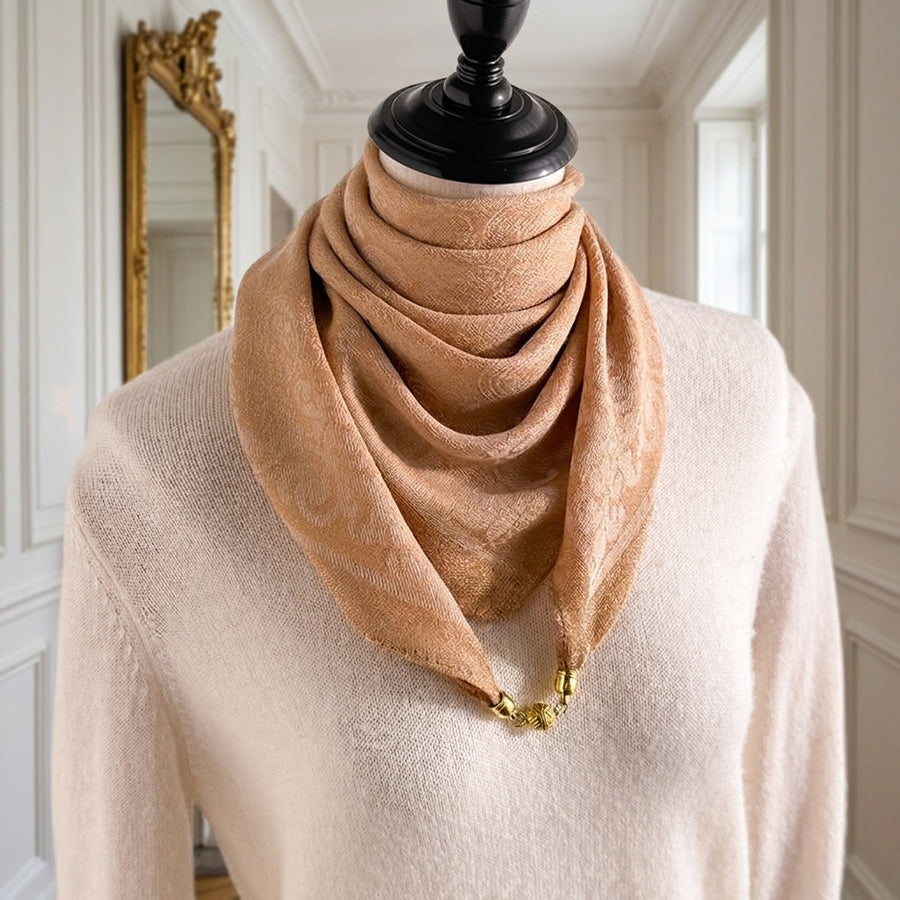 Foulard à Fermoir Aimanté – Camel