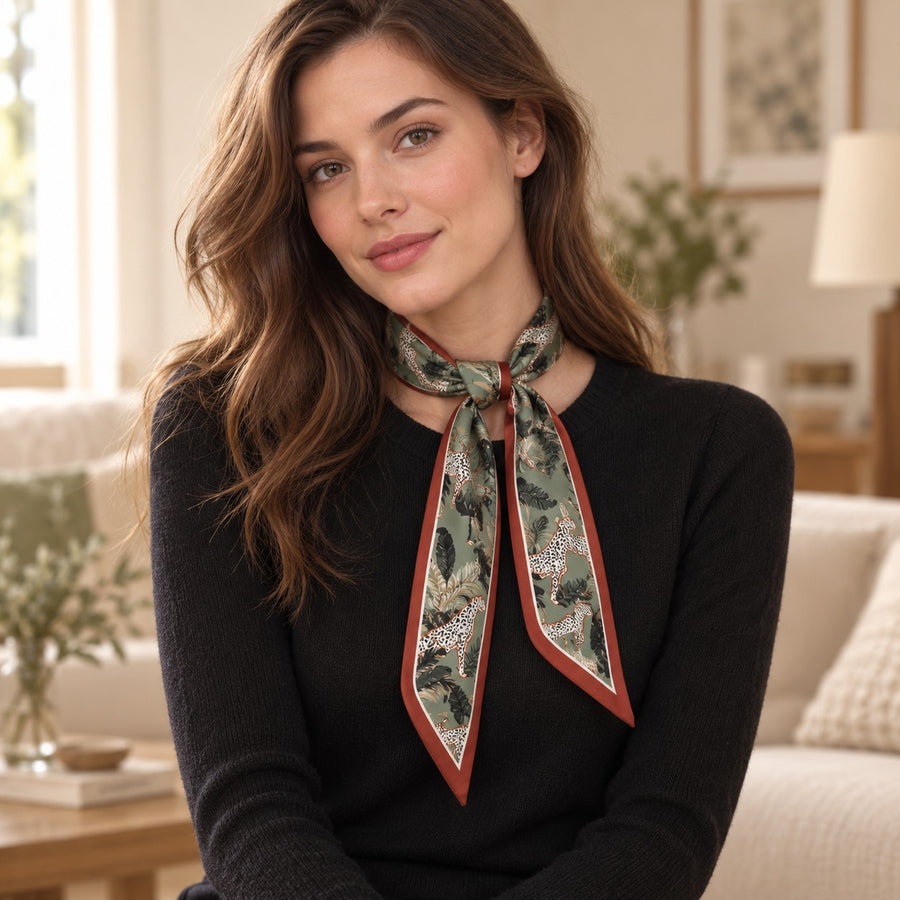 Foulard Ruban Imprimé – photo portée
