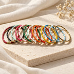 Bracelet bambou émaillé doré