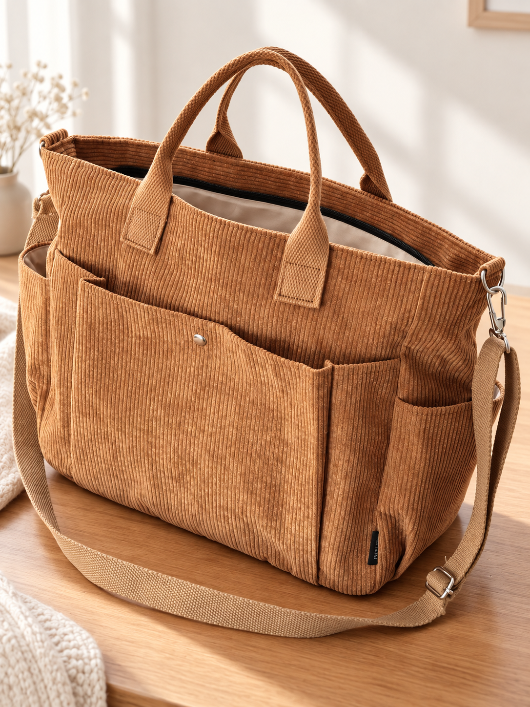 Sac Velours Côtelé