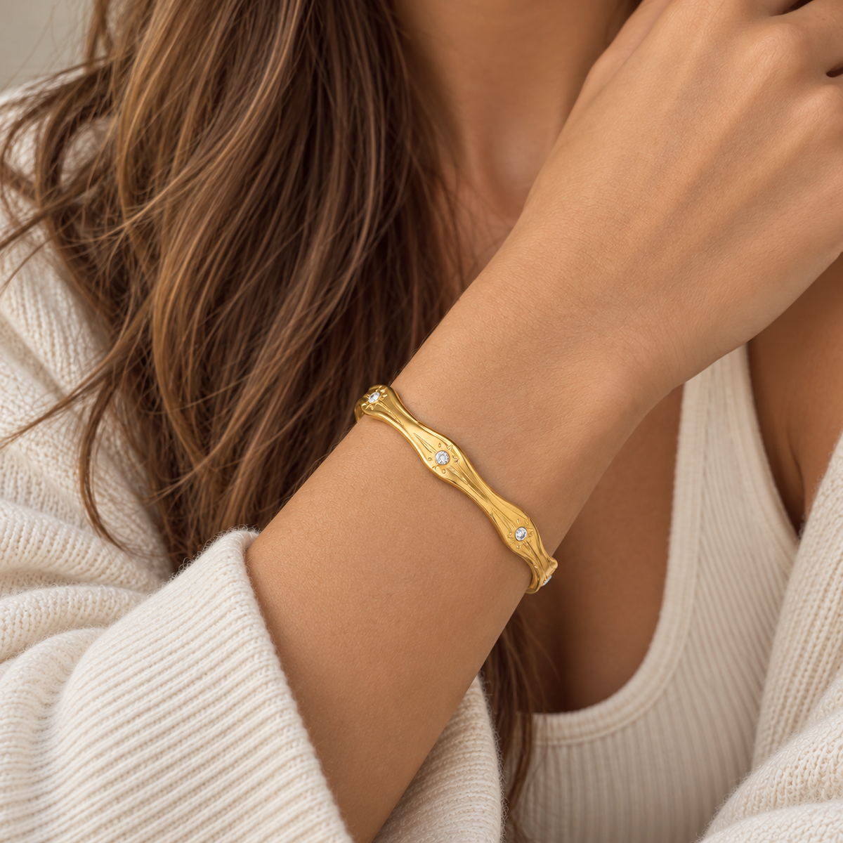 Jonc Branche et strass