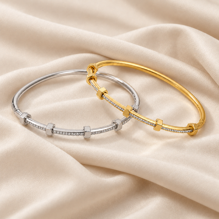 Jonc fin Barrettes de strass