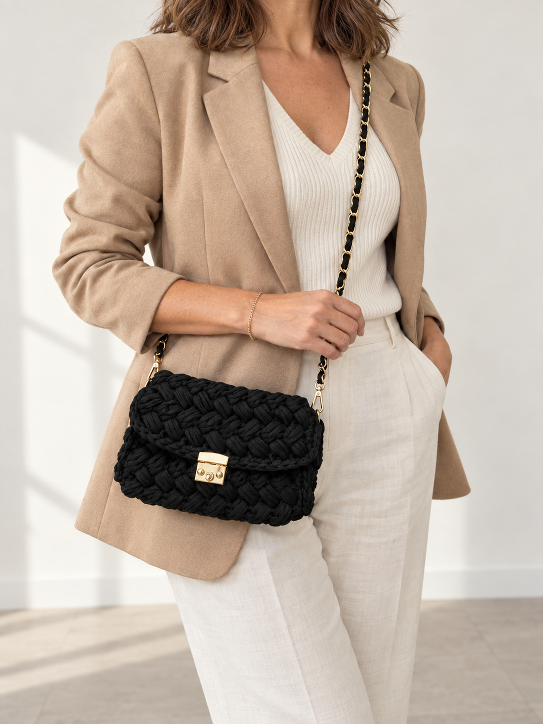 Sac Crochet à Rabat – Noir