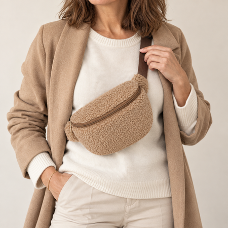 Sac Banane Teddy Douceur – Beige