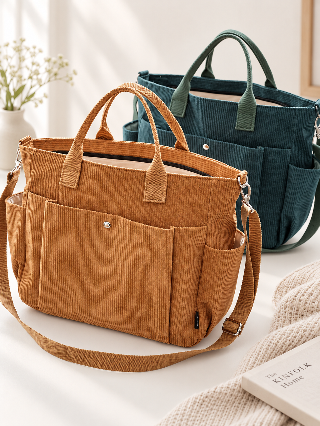 Sac Velours Côtelé
