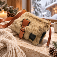 Sac Peluche Sangle cuir