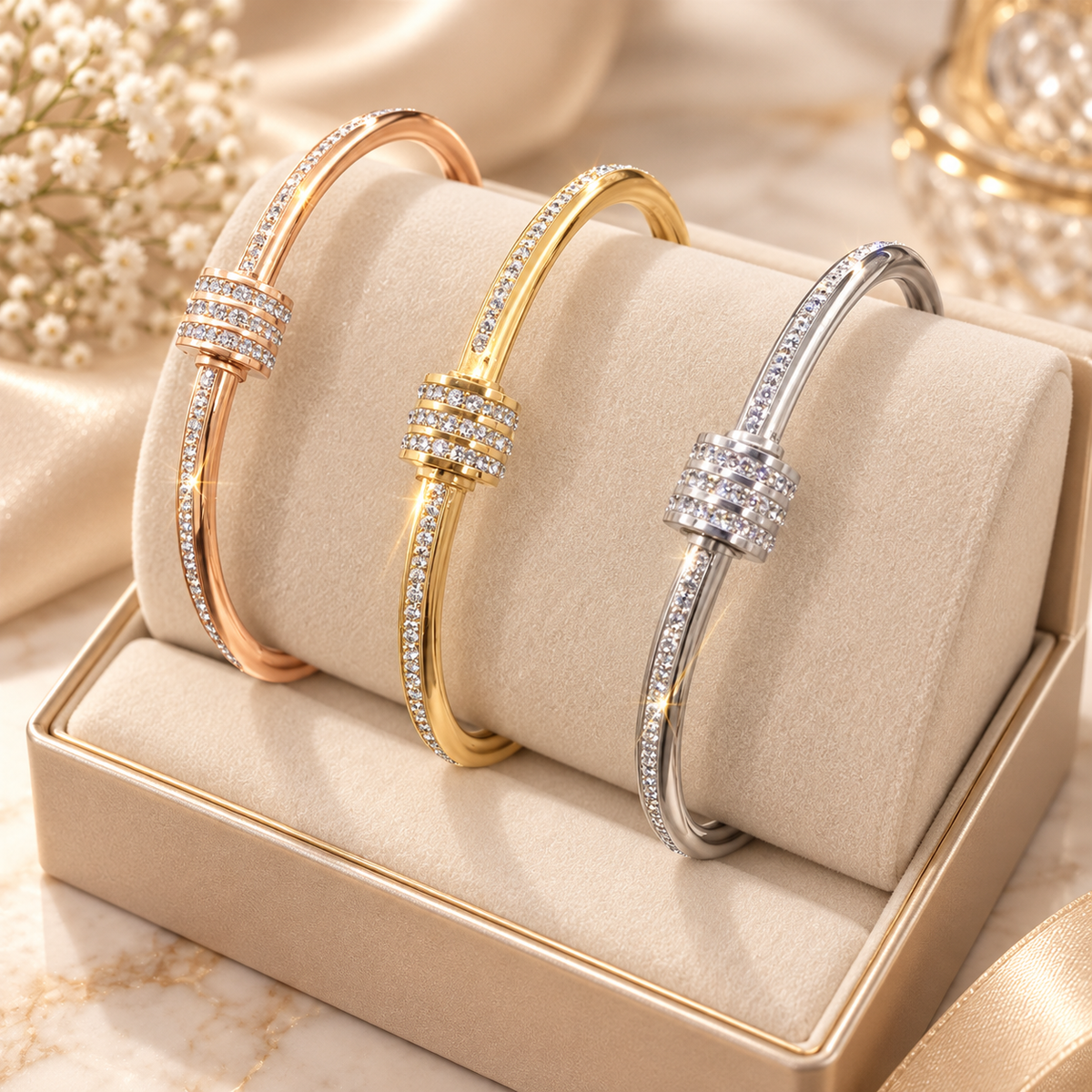 Jonc strass Fermoir bijou