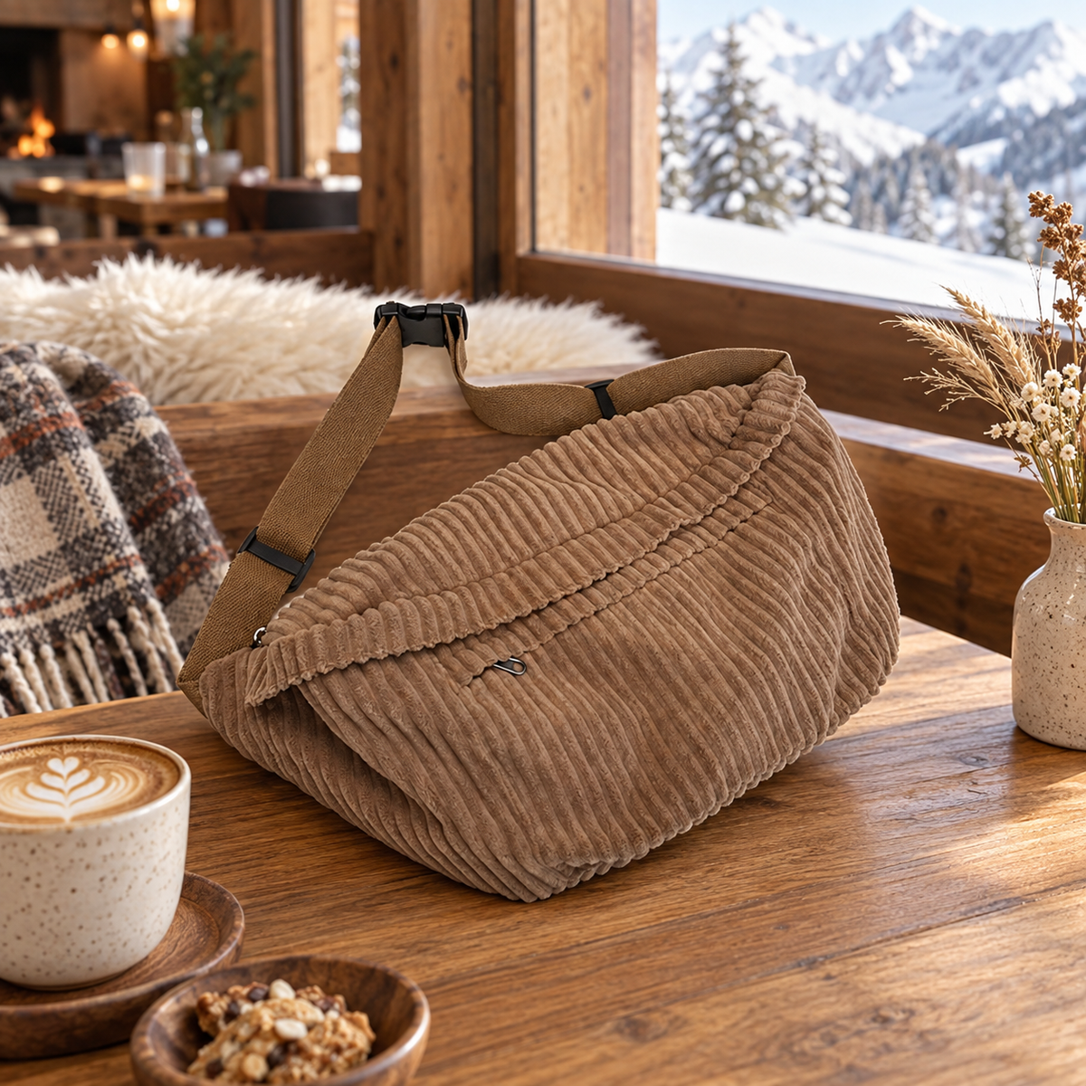 Sac Banane Velours Côtelé