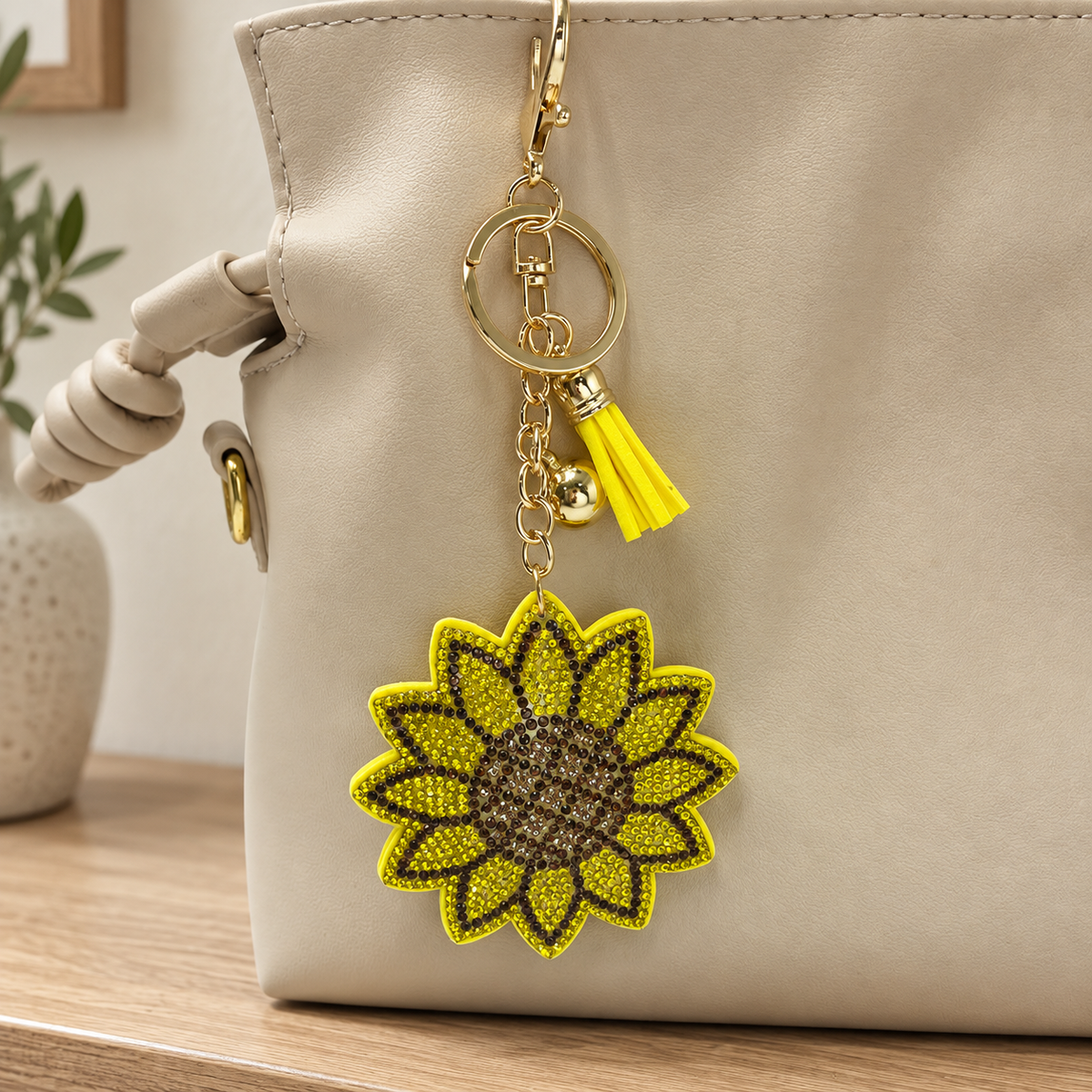 Bijou de sac Tournesol Jaune – Brin de Charme