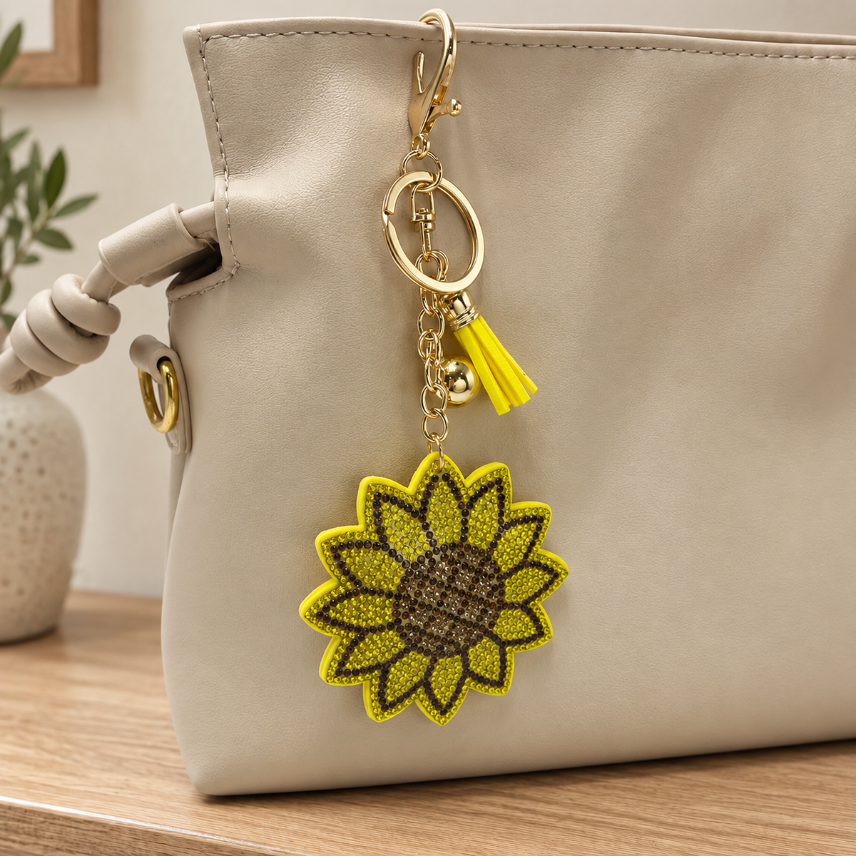Bijou de sac Tournesol Jaune – Brin de Charme