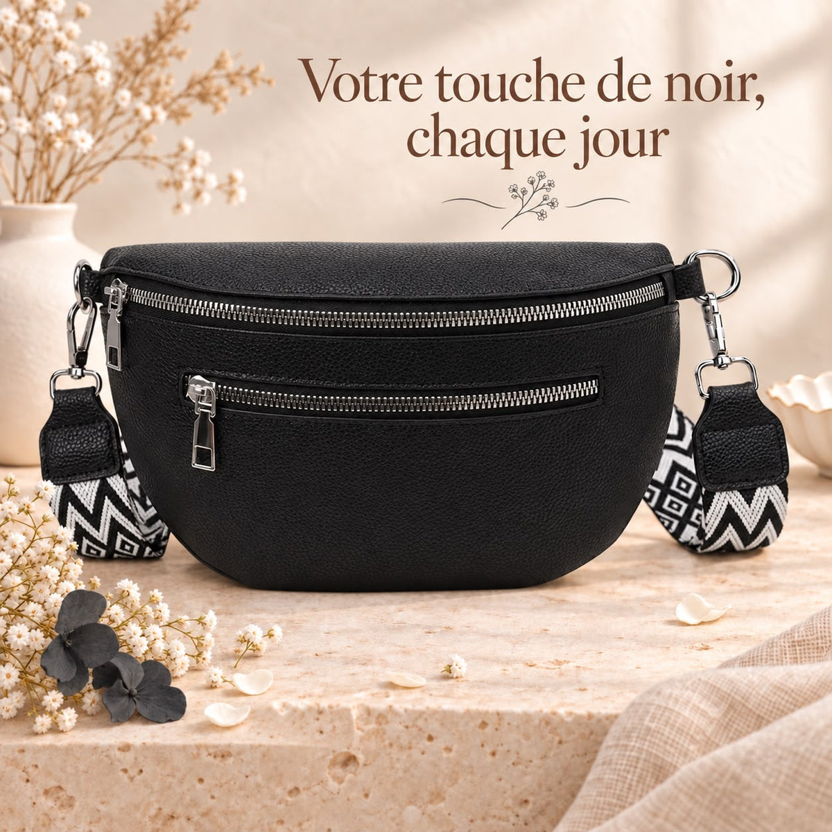 Sac banane simili cuir