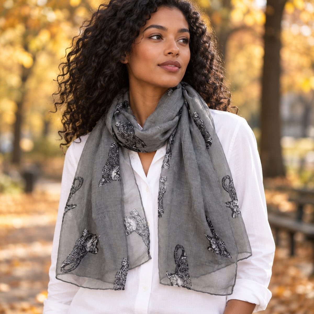 Étole Chats Persans – Gris
