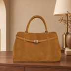 Sac à Main Effet Daim Ceinturé Jaune moutarde – Brin de Charme
