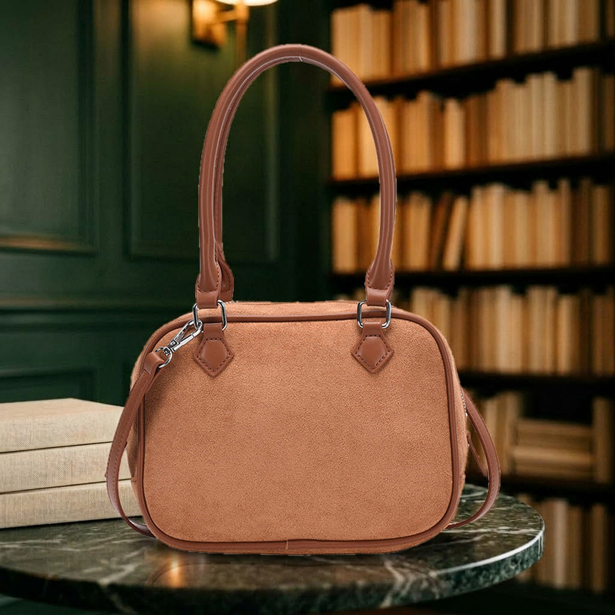 Sac Dôme Effet Daim Camel – Brin de Charme